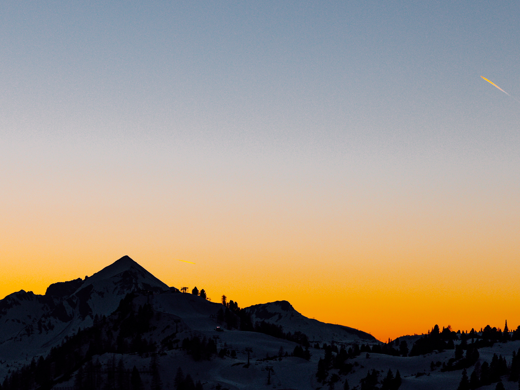 Sonnenuntergang in Obertauern